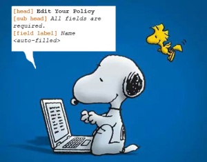 Snoopy and Woodstock are writing the copy deck. It's a lot of work, but they are learning a lot! 
