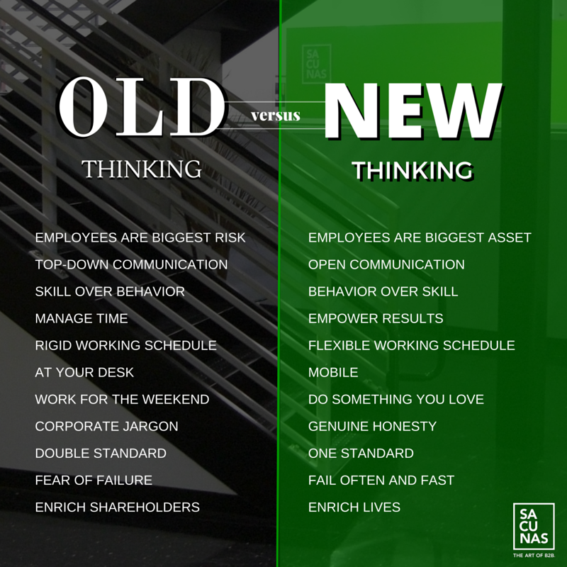 Old Way of Thinking vs. New Way of Thinking–Does it work for Tech